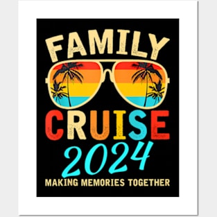 Family Cruise 2024 Making Memories Summer Matching Vacation Posters and Art